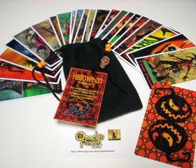 Halloween Tarot Cards - 22 Card Major Arcana Deck (With Handmade Tarot bag)